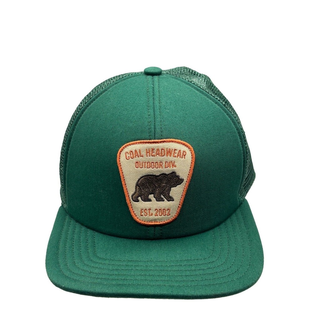 Coal Headwear Outdoor Div Bear Patch Green Trucker Hat Snapback